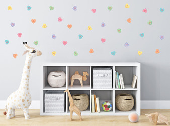 Candy Conversation Hearts Fabric Wall Decal Main Image Candy Conversation Hearts Fabric Wall Decal Main Image