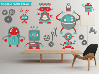 Robot Fabric Wall Decals - Boys - Sunny Decals