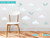 Modern Clouds Fabric Wall Decals with Birds, Set of 9 Clouds and 5 Birds - Sunny Decals Modern Clouds Fabric Wall Decals with Birds, Set of 9 Clouds and 5 Birds - Sunny Decals