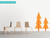 Modern Pine Tree Fabric Wall Decal - Tree Wall Decor - Orange - Sunny Decals Modern Pine Tree Fabric Wall Decal - Tree Wall Decor - Orange - Sunny Decals