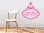 Princess Fabric Wall Decal with Custom Name - Pink - Sunny Decals