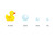 Rubber Duckies & Bubbles Fabric Wall Decals - Set of 55