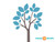 Modern Tree Wall Decal - Tartan - Detailed Modern Tree Wall Decal - Tartan - Detailed