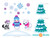 Frozen Inspired Animals with Snowman, Fox, Polar Bear, Trees - Detailed - Sunny Decals Frozen Inspired Animals with Snowman, Fox, Polar Bear, Trees - Detailed - Sunny Decals