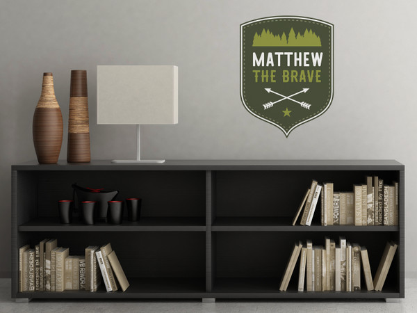 Personalized Camping Fabric Wall Decal - Woodland Camping Wall Art - Sunny Decals