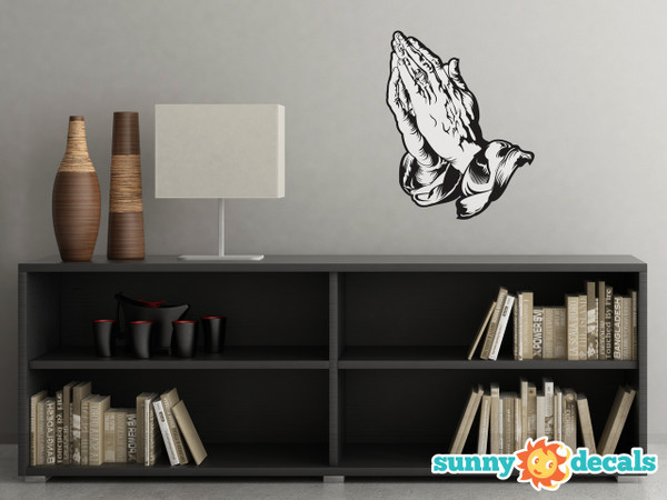 Praying Hands Fabric Wall Decals - Religious Spiritual Hands Wall Decor - Sunny Decals Praying Hands Fabric Wall Decals - Religious Spiritual Hands Wall Decor - Sunny Decals