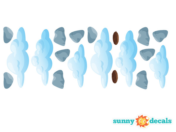 Clouds and Rocks Decals - Sunny Decals Clouds and Rocks Decals - Sunny Decals