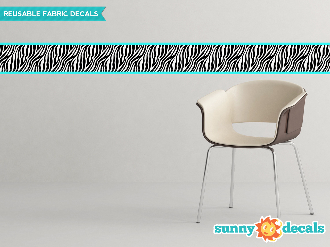 Zebra Wall Border Fabric Wall Decal Sunny Decals