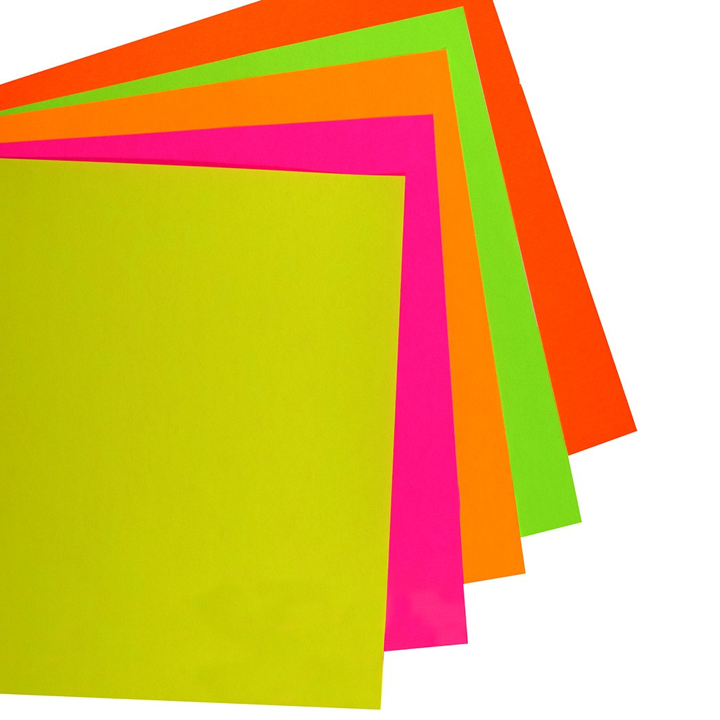 My Ideas® Neon Construction Paper Pad, Assorted Colors 9" x 12", 20 Sheets