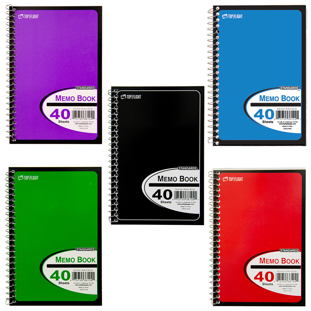 Standards® Memo Book, Side Wire, 6