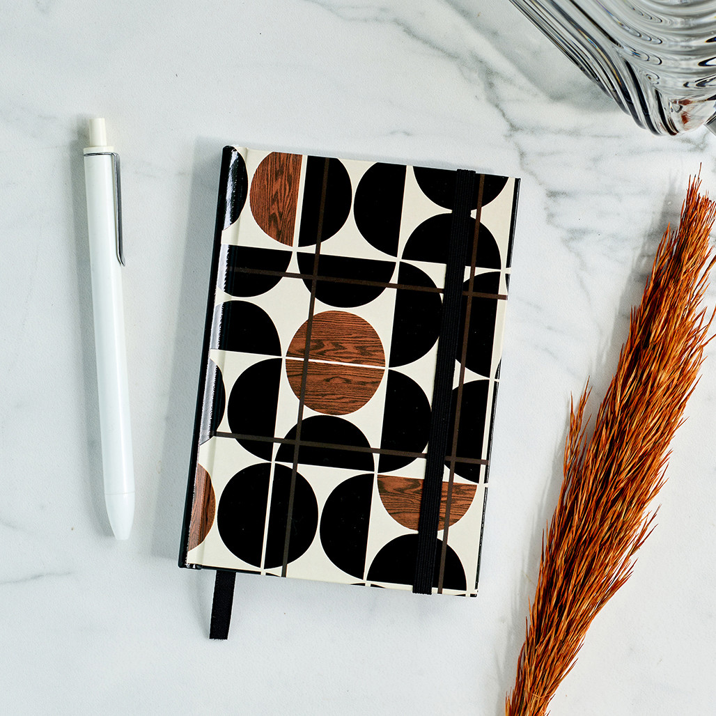 Wood Mod Hardcover Casebound Petite Journal w/ bungee closure, Ruled ...