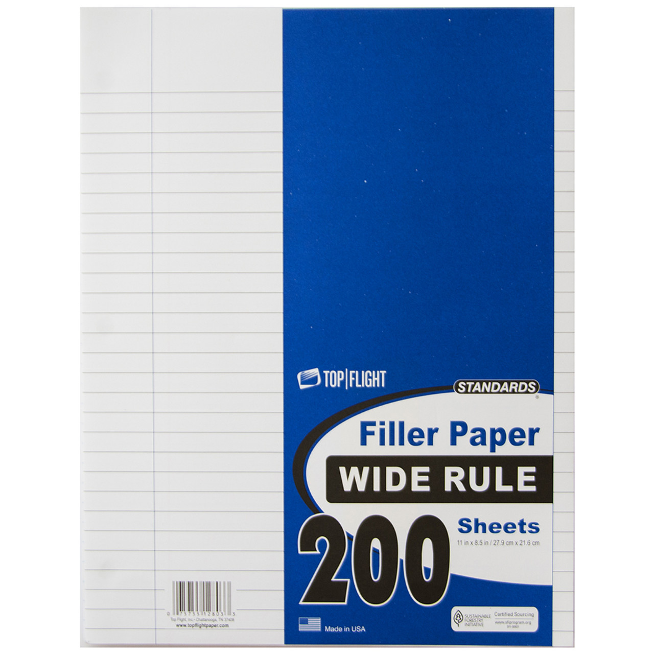 C-Line 3-Hole Punched Filler Paper, 8 x 10-1/2 Inches, Wide Ruled, 100  Sheets 