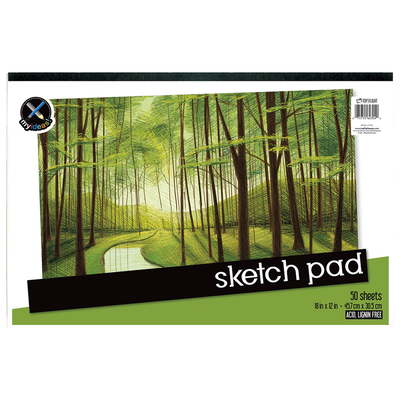 My Ideas® Sketch Pad, 18 x 12, 50 Sheets