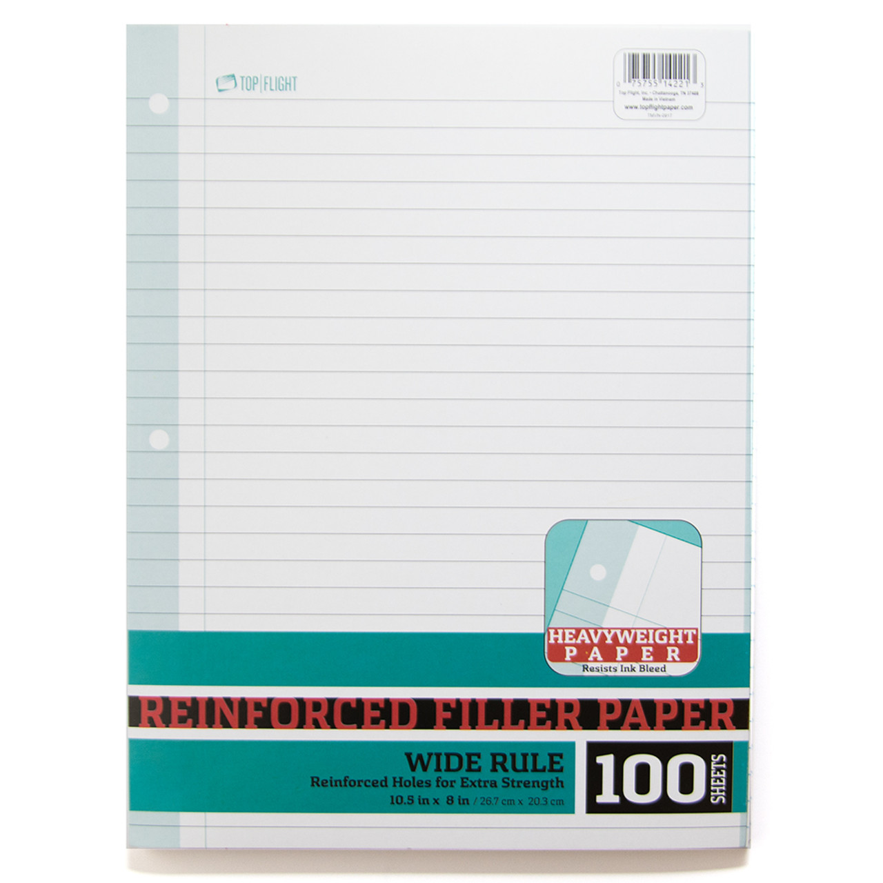 Five Star Reinforced Filler Paper, College Ruled - 100 sheets