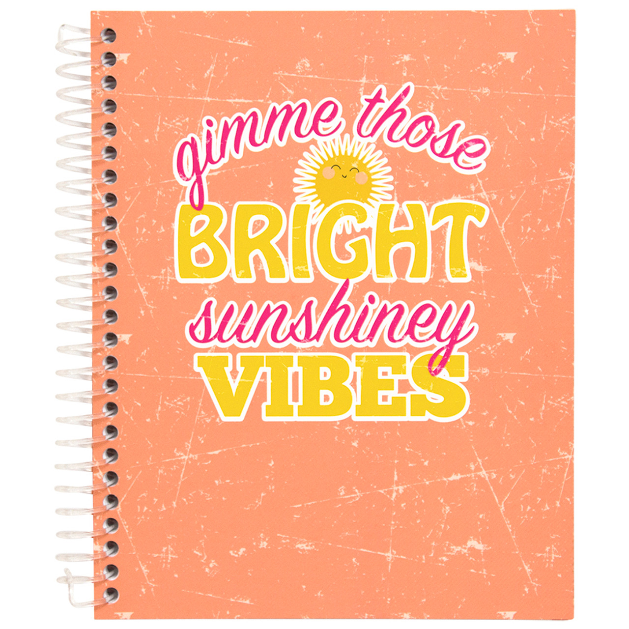 Uptown Girl Sunshiney Vibes Wirebound Journal Notebook, 140 Color Edge  Sheets, 8.25