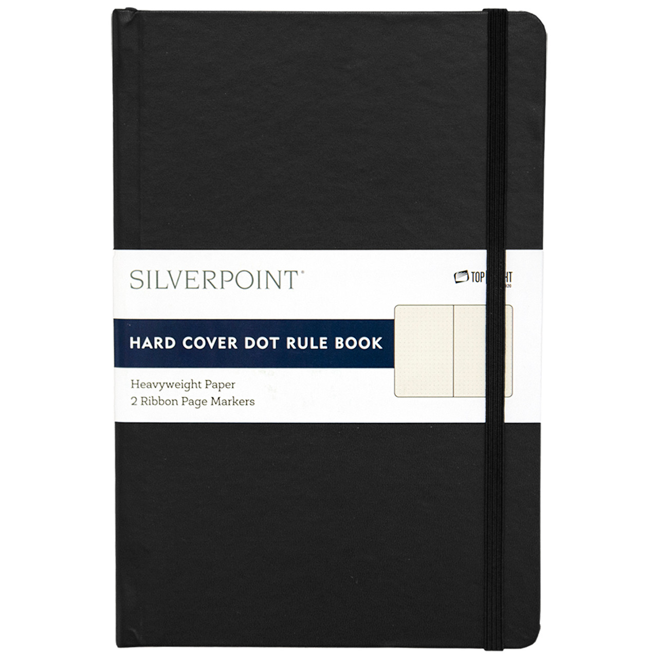 Silverpoint® Leatherette Journal, Black, 120 Dot Ruled Sheet