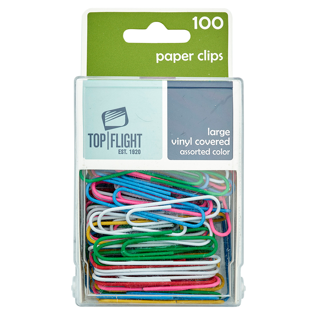 Large Paper Clips, 100ct, Vinyl Assorted Colors