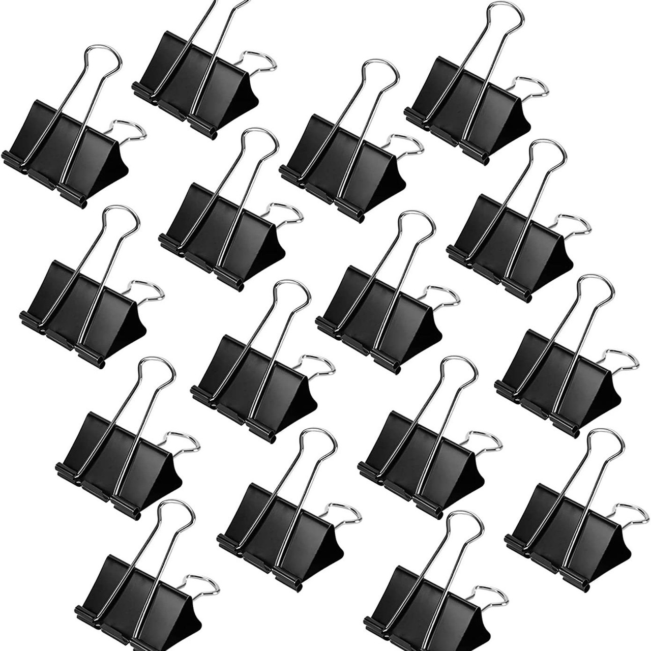 Small Binder Clips, 24pcs, Black