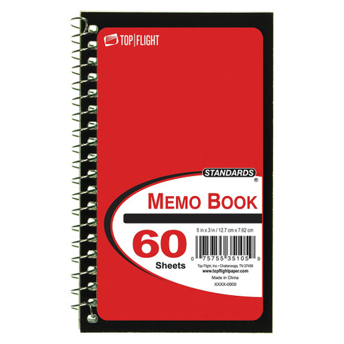 Standards® Memo Book, Side Wire, 5