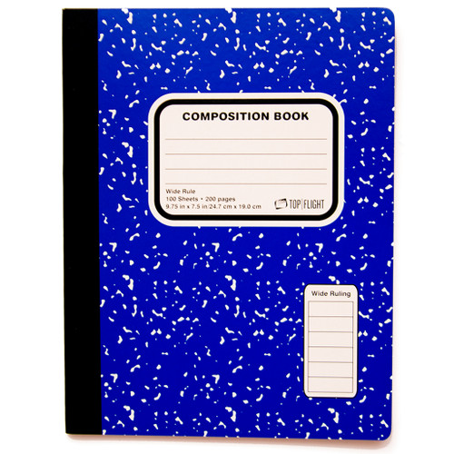 Composition Book, Wide Rule, 100 Sheets, Blue