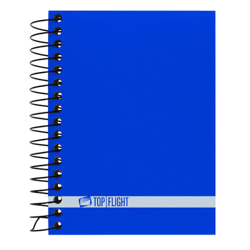 Boss® Poly Cover Wirebound Chub Notebook, Narrow Rule, 5.5" x 4.5", 180 Sheets, Blue