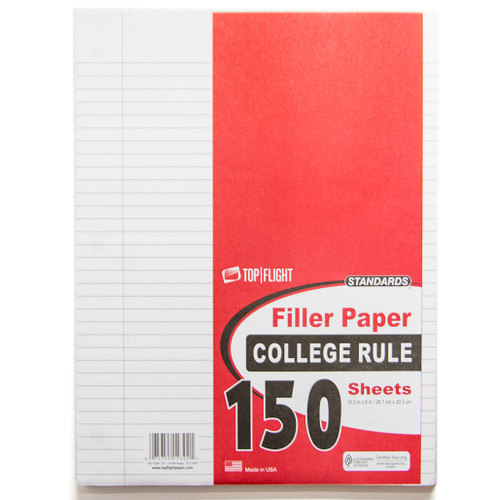 81030 iScholar Filler Paper 10.5 x 8 Inches Wide Rule 30 Sheets 