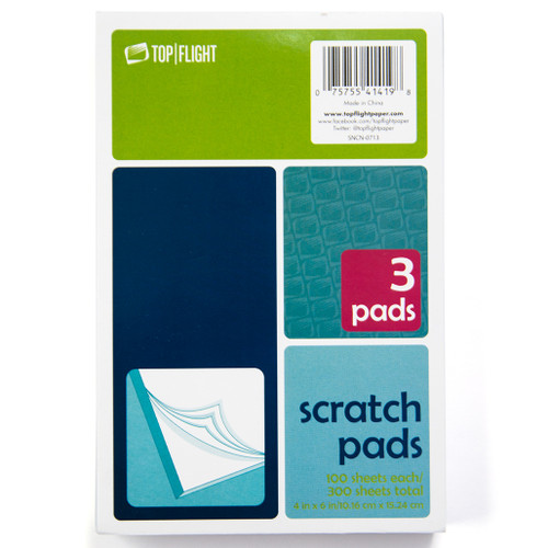 Scratch Pad, 4 x 6, 165 Sheets, Assorted Bright Colors