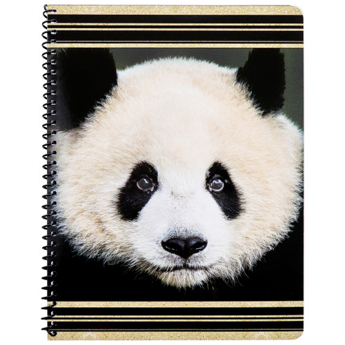 Wild Animals Panda Wirebound Notebook, Wide Rule, 70 Sheets, Spot UV