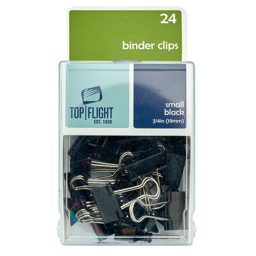 Small Binder Clips, 24pcs, Black