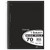 Standards® 1 Subject, Wirebound Notebook, Wide Rule, 70 Sheets, Black