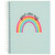 Uptown Girl Good Vibes Only Wirebound Journal Notebook, 140 Color Edge Sheets, 8.25" x 6.5"