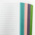 Lily & Huck Green Swirl Wirebound Journal Notebook, Hard Vinyl Cover, 140 Color Edge Sheets, 8.25" x 6.5"