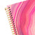 Lily & Huck Pink Geode Wirebound Journal Notebook, Hard Vinyl Cover, 140 Color Edge Sheets, 8.25" x 6.5"