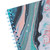 Lily & Huck Blue & Pink Paint Personal Wirebound Notebook, Hard Vinyl Cover, 7" x 5", 100 Sheets