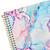 Lily & Huck Purple & Blue Paint Journal Wirebound Notebook, Hard Vinyl Cover, 140 Color Edge Sheets