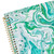 Lily & Huck Green Blue Pour Journal Wirebound Notebook, Hard Vinyl Cover, 140 Color Edge Sheets