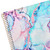 Lily & Huck Purple & Blue Paint Journal Wirebound Notebook, Hard Vinyl Cover, 140 Color Edge Sheets, 11" x 8.875"