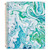 Lily & Huck Green Blue Pour Journal Wirebound Notebook, Hard Vinyl Cover, 140 Color Edge Sheets, 11" x 8.875"