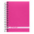 Boss® Poly Cover Wirebound Chub Notebook, Narrow Rule, 5.5" x 4.5", 180 Sheets, Pink