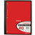 Standards® 1 Subject, Wireless Notebook, Wide Rule, 80 Sheets, Red