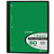 Standards® 1 Subject, Wireless Notebook, College Rule, 80 Sheets, Green