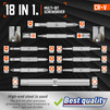 18-in-1 Multi-bit Screwdriver Set Tool All in One, Portable Multi-Purpose Screwdriver, Slotted/Philips/Pozi/Torx/Square,Nut Driver