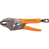 10"  Curved Jaw Locking Pliers with Eye Bolt, Quick Release Handles, Intuitive Thumb Knob, High Torque and Gripping Power