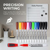 EOD Magnetic Dry Wipe Pens Dry Erase Markers With Eraser Cap Low Odor Fine Tip Whiteboard Pens Pack of 12,10 Colors