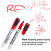 EOD Magnetic Dry Wipe Pens Dry Erase Markers With Eraser Cap Low Odor Fine Tip Whiteboard Pens Pack of 12,10 Colors