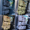 Universal Tactical Car Seat Back Organizer Bag Tactical Molle Vehicle Organizers Panel Vehicle Protector Organizers with 5 Detachable Pouches (Khaki)