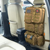 Universal Tactical Car Seat Back Organizer Bag Tactical Molle Vehicle Organizers Panel Vehicle Protector Organizers with 5 Detachable Pouches (Khaki)