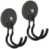 EOD Upgraded Extra Large Magnetic Hooks,2 Pack Heavy Duty Ultimate Magnetic Hooks (Black/3.46inch)