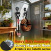 EOD Upgraded Extra Large Magnetic Hooks,2 Pack Heavy Duty Ultimate Magnetic Hooks (Black/3.46inch)
