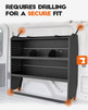 EOD 52" W x 46" H x 13" D Steel Van Shelving